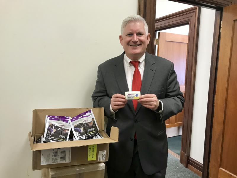 Erie County Clerk Mickey Kearns ecourages drivers to sign up for E-ZPass