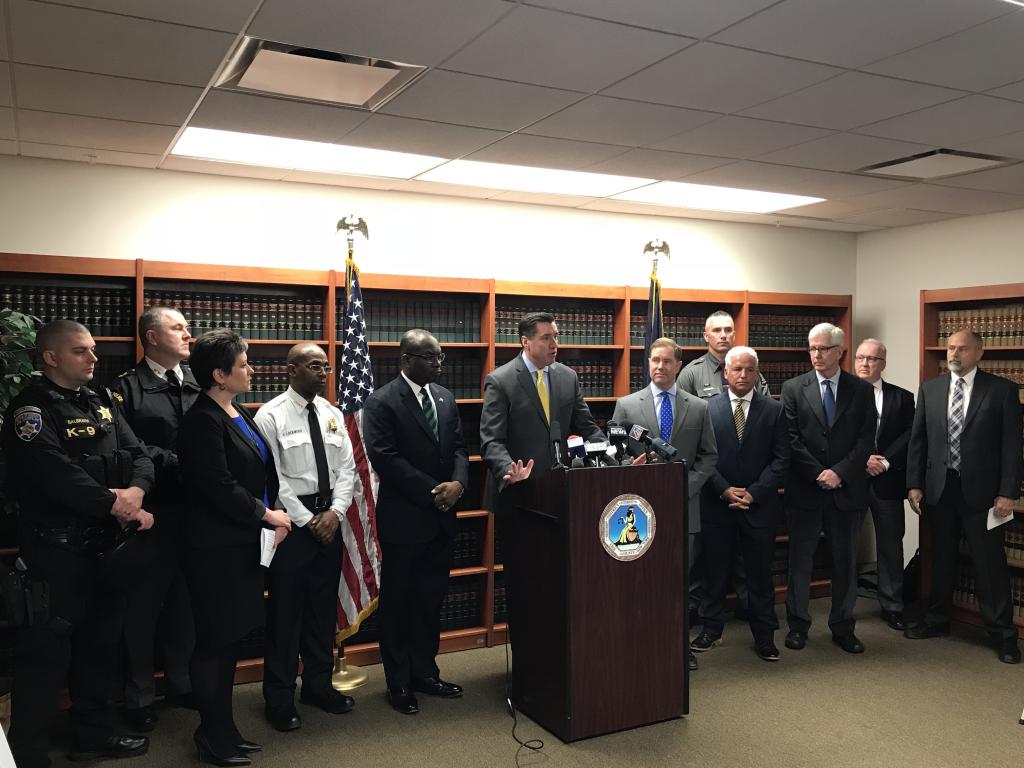 DA Flynn at Crime Stoppers Opioid Press Conference